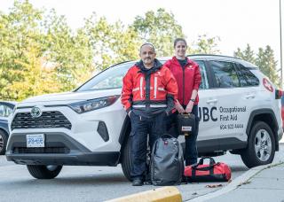First aid staff on campus