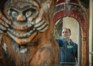 Custodial staff on campus