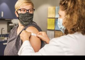 Person getting vaccinated