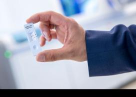 Closeup of Roche Rapid Antigen Test