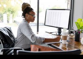 Person working on computer