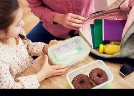Parents packing lunch