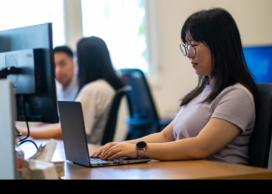 Staff member completing UBC-required training