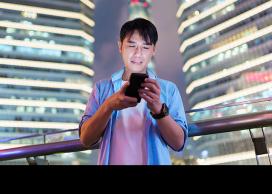 Person using cell phone