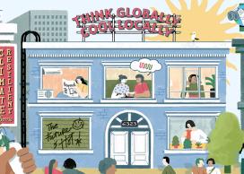 Summer in the city illustration